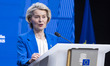 A joint press conference with the President of the European Commission Ursula von der Leye...
