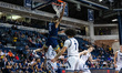 GRANT RANDALL (8) of the Quinnipiac Bobcats throws down a slam dunk during an NCAA men's b...