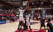 Jaden Smith (10) of the St. Joseph's Hawks and Dasear Haskins (7) of the St. Joseph's Hawk...