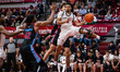 KHAAFIQ MYERS (3) of the St. Joseph's Hawks passes the ball during an NCAA men's basketbal...