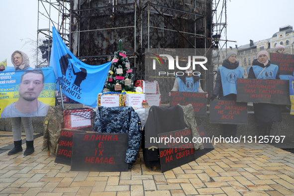 Activists of the In the Footsteps of Those Who Are Awaited organization gather at the Bohdan Khmelnytskyi monument during the ''Don't Be Sil... by @Ukrinform