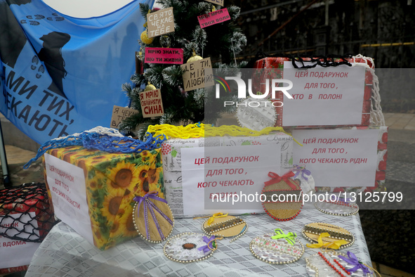 Activists of the In the Footsteps of Those Who Are Awaited organization gather at the Bohdan Khmelnytskyi monument during the ''Don't Be Sil...