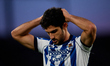 Goncalo Guedes of Real Sociedad reacts during the LaLiga EA Sports match between Levante U...