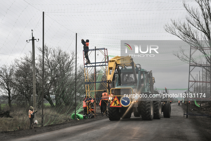 Construction of anti-drone tunnel in Dnipropetrovsk region
