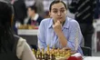 Meri Arabidze of Georgia competes against Ju Wenjun of China during the women's rapid fift...
