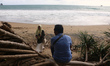 Visitors enjoy the view of the 6-kilometer turtle conservation area in the BSTC (Bajulmati...