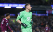 Marin Dubravka participates in the Premier League match between Burnley and Everton at Tur...