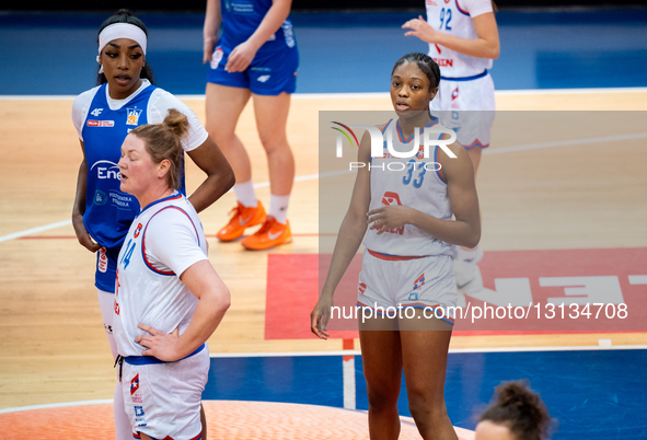 Taylor Williams plays during the basketball game between Wisla Krakow and Enea AZS Politechnika Poznan in Krakow, Poland, on December 27, 20... by Marcin Golba/NurPhoto
