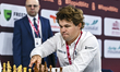 Carlsen Magnus of Norway competes against Materia Marco of France during the Blitz open fi...