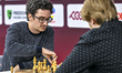 Caruana Fabiano of the United States competes against Grebnev Aleksey of Russia during the...