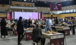 A general view of players arrives for the Blitz open 4th round of the FIDE World Rapid & B...