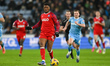 Chuba Akpom of Ipswich Town passes the ball during the Sky Bet Championship match between...