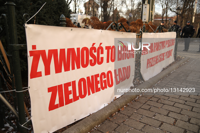 Farmers Protest Against The EU-Mercosur Agreement In Krakow