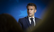 President of France Emmanuel Macron holds a press conference after the end of the European...