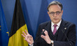 Prime Minister Belgium Bart De Wever at a press conference after the end of the European C...