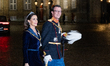 Princess Marie and Prince Joachim arrive at the Royal Couple's New Year's levee and banque...