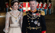 King Frederik X and Queen Mary arrive at the Royal Couple's New Year's levee and banquet a...