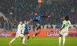 Ederson plays during the match between Atalanta BC and AS Roma in Serie A at New Balance A...