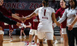 Aliya McIver of the Rider Broncs is announced as a starter prior to the NCAA women's baske...