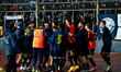 The Cavese players celebrate the victory of the Serie C 2025/26 match between Cavese and S...