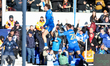 Lewis Koumas of Birmingham City leaps in the air as he celebrates the goal during the Sky...