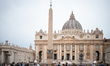 St. Peter's Square with St. Peter's Basilica is seen in Vatican City, Italy, on November 1...