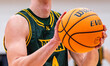 GAVIN DOTY (4) of the Siena Saints stands at the free throw line during an NCAA men's bask...