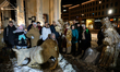 Members of the local Belarusian community pose for a picture at the St. Alexander Church o...