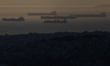 Ships are seen on the Mediterranean Sea,in Athens, Greece on January 6, 2026. 