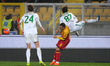 Nikola Stulic of US Lecce plays during the Serie A match between US Lecce and AS Roma in L...