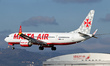 A Malta Air Boeing 737 MAX 8-200 lands at Barcelona-El Prat Airport in Barcelona, Spain, o...