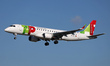 A TAP Express Embraer E190LR lands at Barcelona-El Prat Airport in Barcelona, Spain, on De...