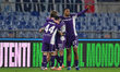 Robin Gosens of A.C.F. Fiorentina celebrates after scoring the goal to make it 1-1 during...