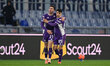 Robin Gosens of A.C.F. Fiorentina celebrates after scoring the goal to make it 1-1 during...