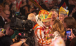 Cologne Carnival Triumvirate Prince Niklas I, Niklas Jungling, greets the crowd during the...