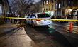 NYPD crime scene unit personnel investigate, process, and work the scene where a 34-year-o...