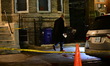 NYPD crime scene unit personnel investigate, process, and work the scene where a 34-year-o...