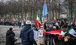 Demonstrators gather in The Hague, Netherlands, on January 10, 2026, to show support for p...