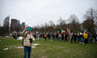 Demonstrators gather in The Hague, Netherlands, on January 10, 2026, to show support for p...