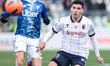 Nicolo Cambiaghi of Bologna FC 1909 participates in the Serie A football match between Com...