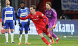 Daan Rots of FC Twente celebrates after scoring a goal and leaves Tom de Graaff of PEC Zwo...
