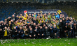 Fenerbahce team lifts the trophy during the Super Cup final between Galatasaray and Fenerb...