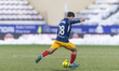 Marc Domenech, player number 18 of FC Andorra, is in action during the La Liga Hypermotion...