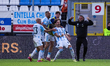 Andrea Franzoni celebrates a goal during the match between Virtus Entella and AC Monza in...