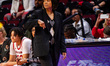 Coquese Washington, the head coach of the Rutgers Scarlet Knights, watches during an NCAA...