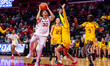 IMANI LESTER (30) of the Rutgers Scarlet Knights goes up for a layup during an NCAA women'...