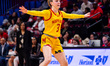 ADDI MACK (3) of the Maryland Terrapins plays defense during an NCAA women's basketball ga...