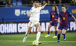 Freja Siri of Madrid CFF controls the ball during the Liga F Moeve match between FC Barcel...