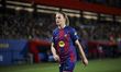Carla Julia of FC Barcelona plays during the Liga F Moeve match between FC Barcelona Femen...