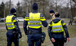 Police are present during the match between SC Telstar and AFC Ajax Amsterdam at the Buko...